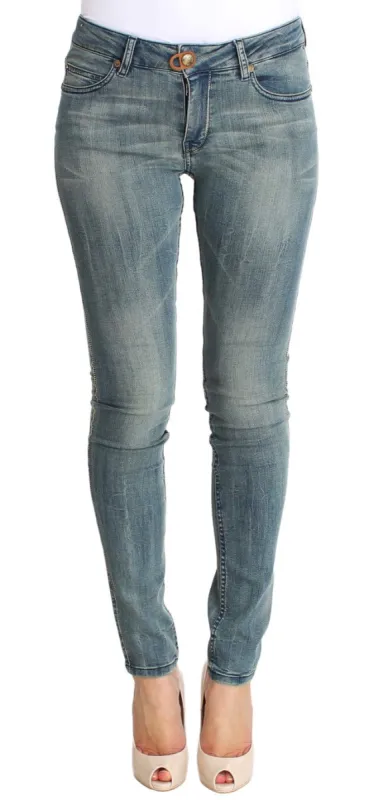 Chic Slim Skinny Blue Wash Denim sold by Louxly