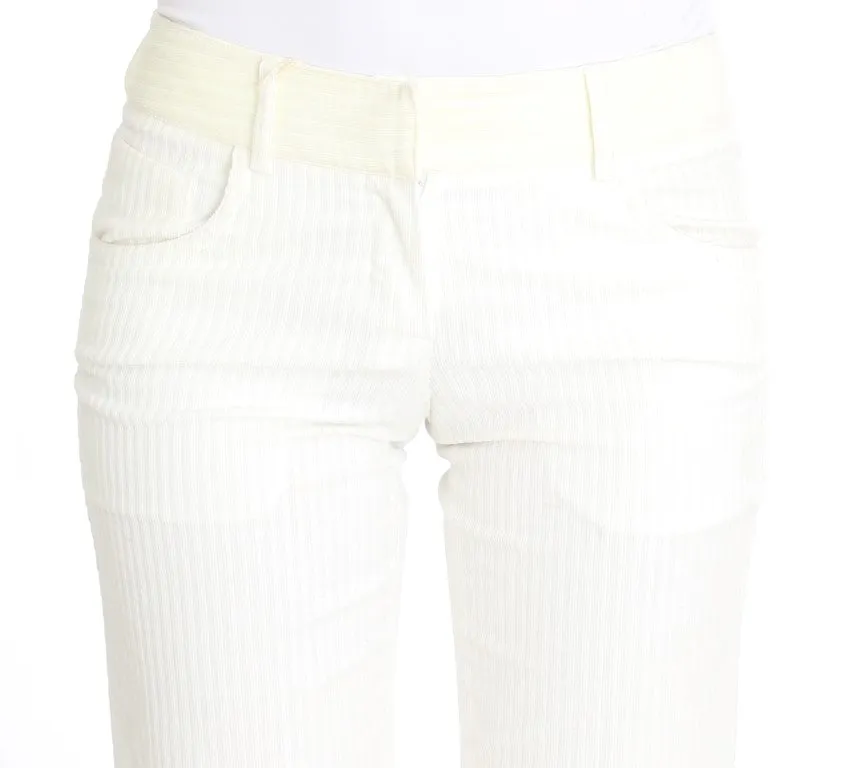 Chic White Striped Straight Fit Pants sold by Louxly product image thumbnail 5