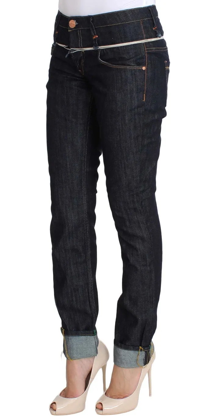 Elegant Straight Leg Dark Blue Jeans sold by Louxly product image thumbnail 2