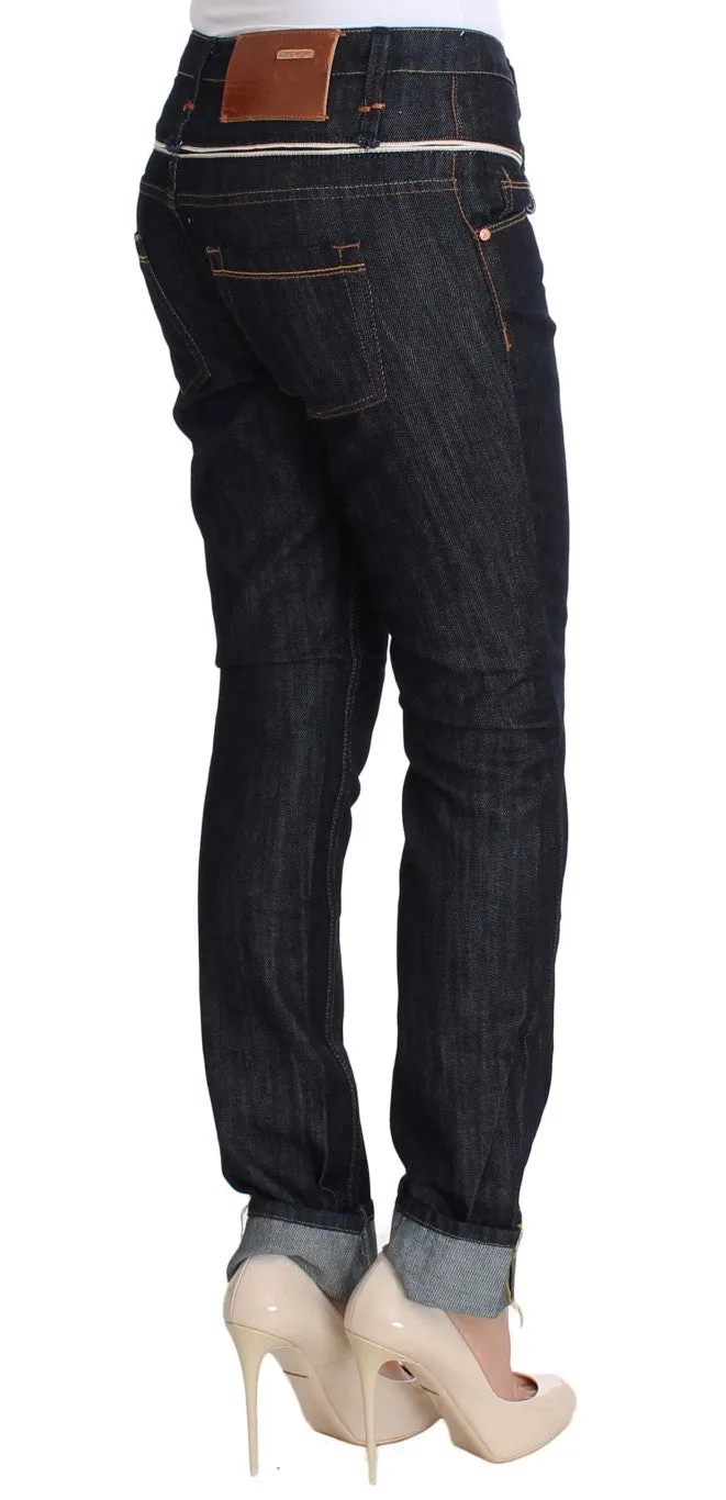Elegant Straight Leg Dark Blue Jeans sold by Louxly product image thumbnail 4