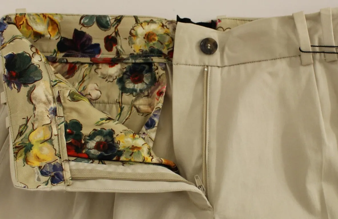 Elegant Beige Regular Fit Cotton Pants sold by Louxly product image thumbnail 5