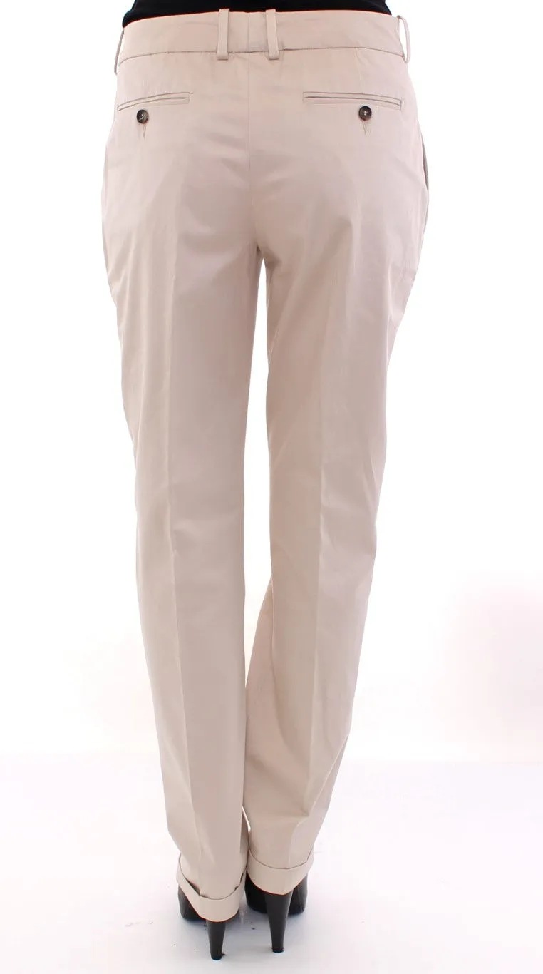 Elegant Beige Regular Fit Cotton Pants sold by Louxly product image thumbnail 3