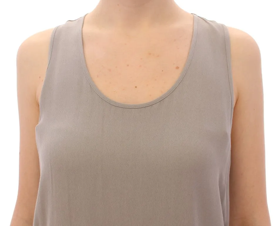 Elegant Gray Viscose Top – Timeless Style sold by Louxly product image thumbnail 4