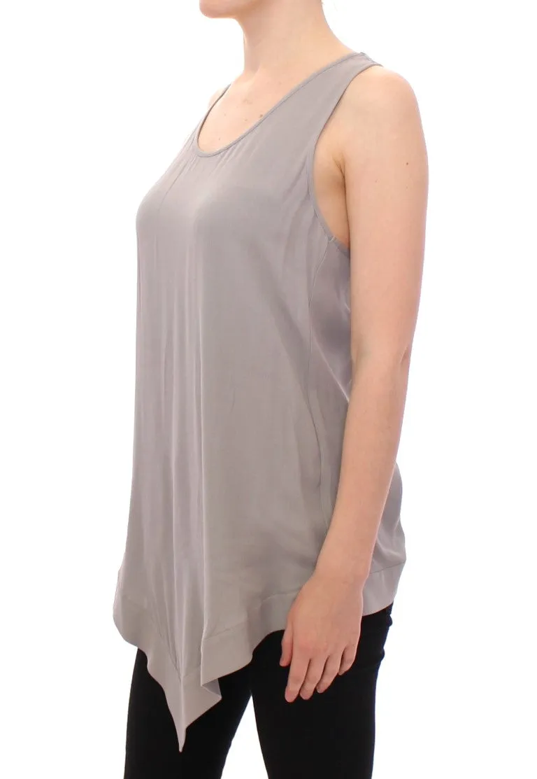 Elegant Gray Viscose Top – Timeless Style sold by Louxly product image thumbnail 2