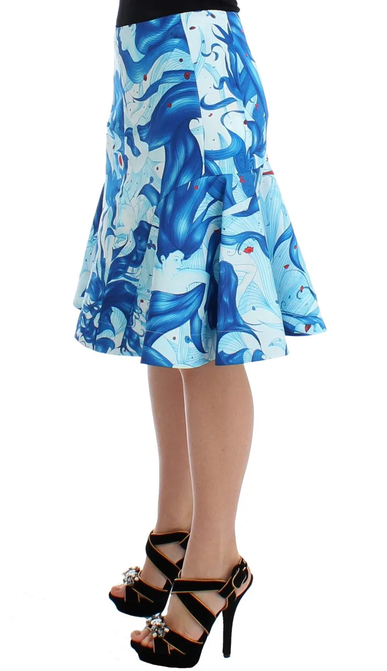 Elegant Fresco-Print Knee-Length Skirt sold by Louxly product image thumbnail 2