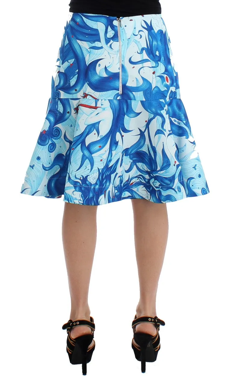 Elegant Fresco-Print Knee-Length Skirt sold by Louxly product image thumbnail 3