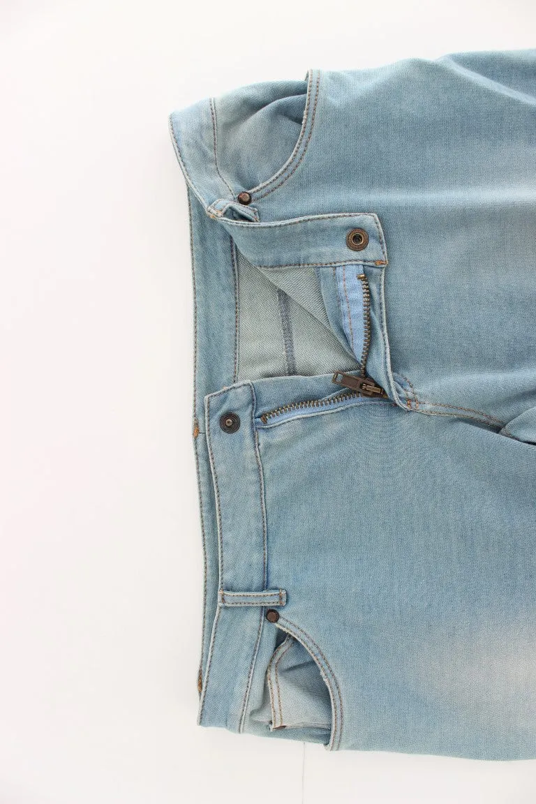Elegant Light Blue Capri Jeans sold by Louxly product image thumbnail 5