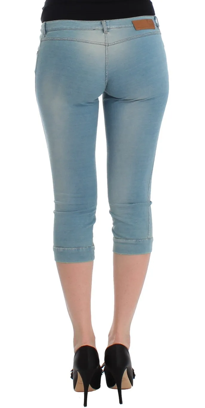 Elegant Light Blue Capri Jeans sold by Louxly product image thumbnail 3