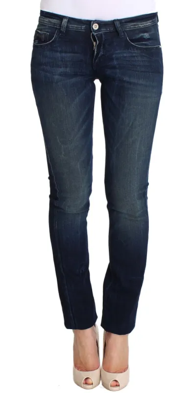 Chic Slim Fit Skinny Blue Jeans sold by Louxly
