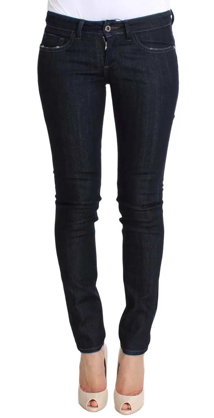 Chic Slim Fit Skinny Blue Jeans sold by Louxly