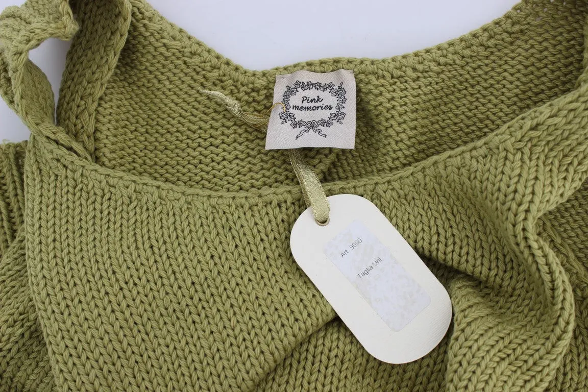 Elegant Green Knit Sleeveless Vest Sweater sold by Louxly product image thumbnail 5