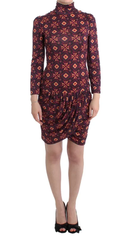 Multicolor Turtleneck Chic Dress sold by Louxly