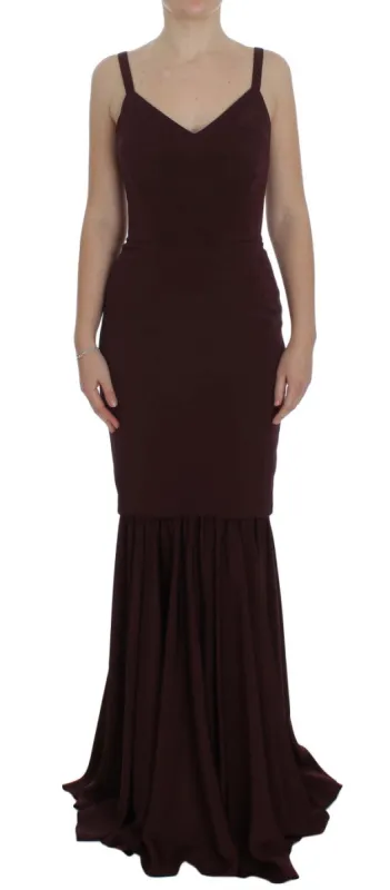 Elegant Bordeaux Sheath Dress sold by Louxly
