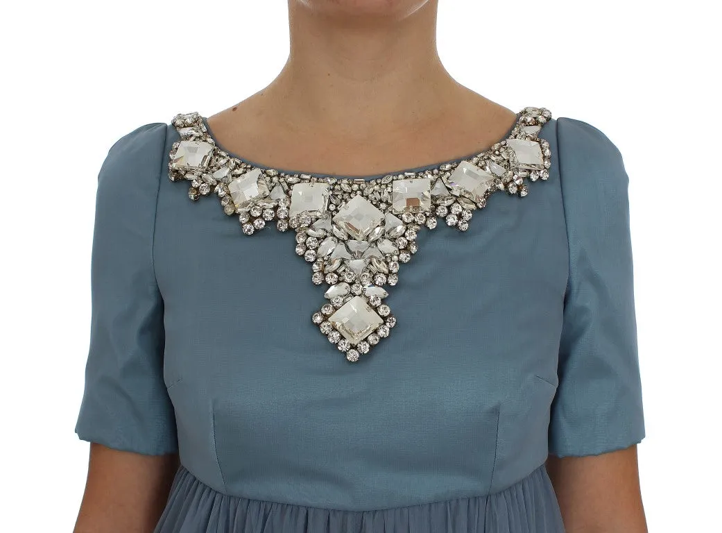 Elegant Crystal-Embellished Silk Gown sold by Louxly product image thumbnail 5
