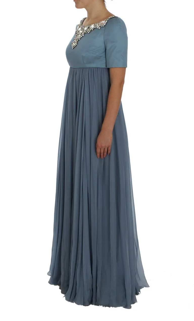 Elegant Crystal-Embellished Silk Gown sold by Louxly product image thumbnail 2