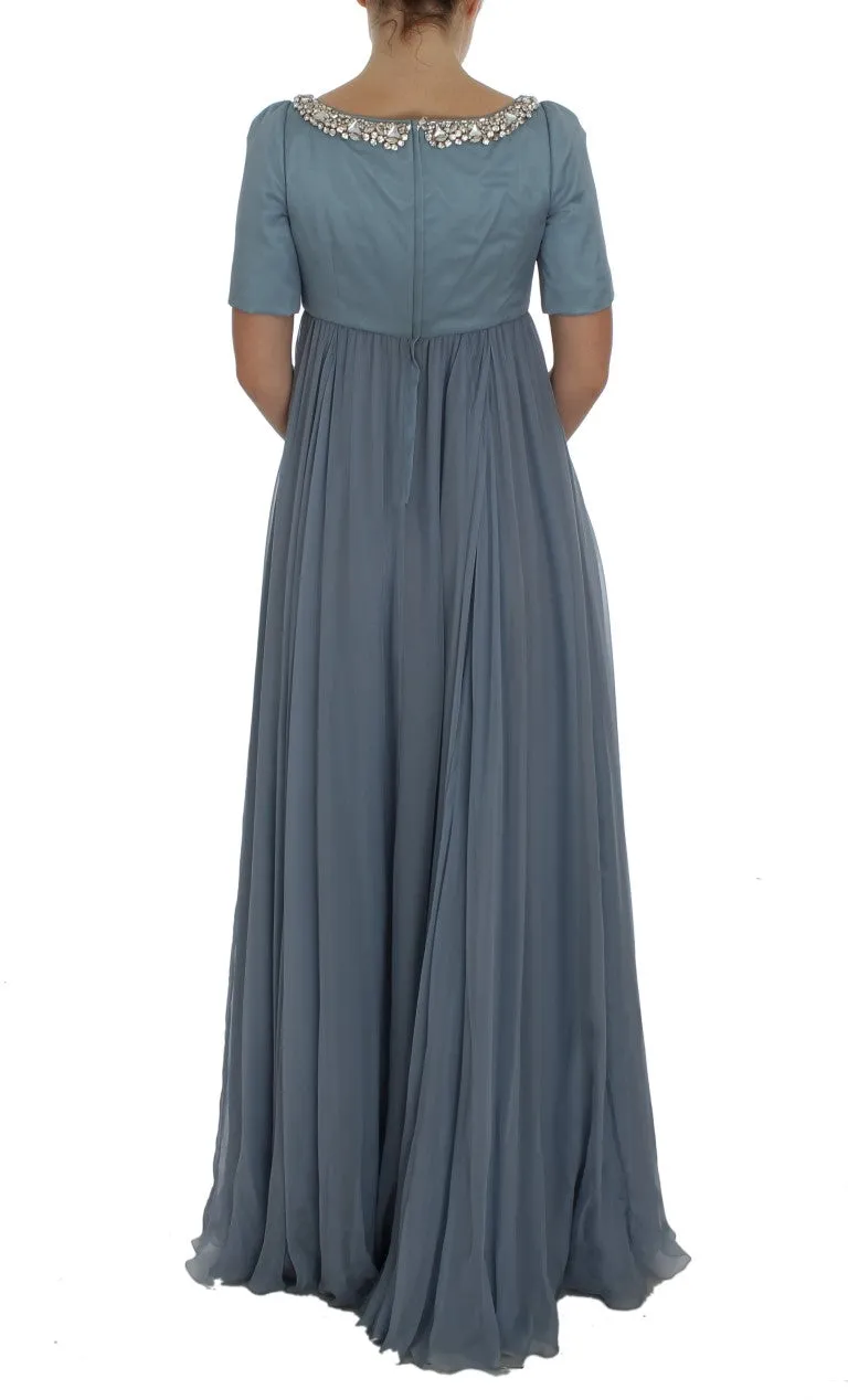 Elegant Crystal-Embellished Silk Gown sold by Louxly product image thumbnail 3