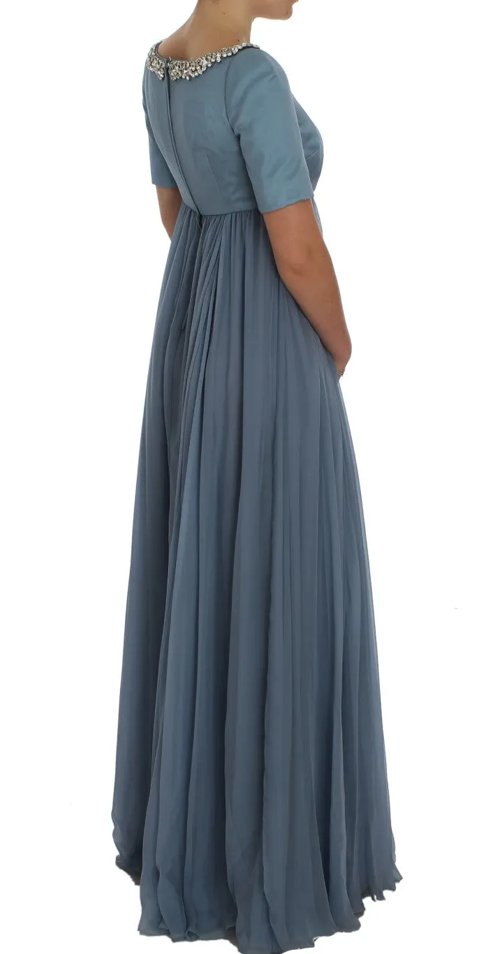 Elegant Crystal-Embellished Silk Gown sold by Louxly product image thumbnail 4