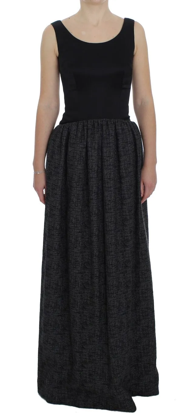 Elegant Black Full-Length Sheath Dress sold by Louxly