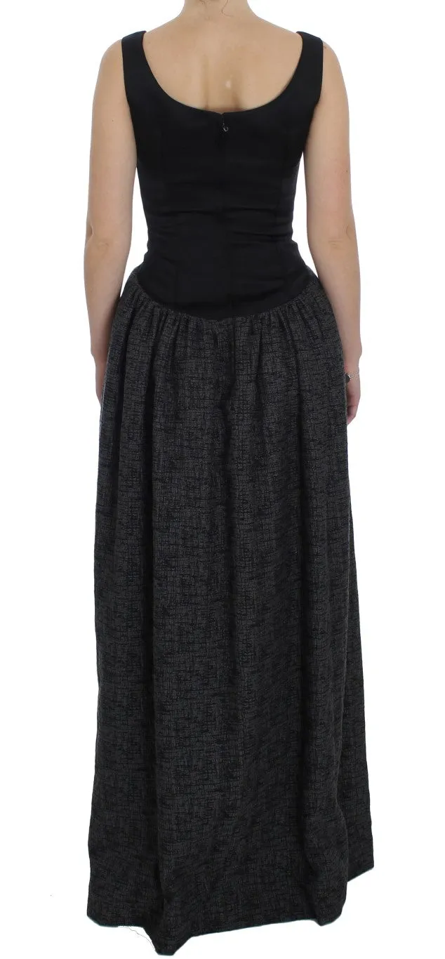 Elegant Black Full-Length Sheath Dress sold by Louxly product image thumbnail 3