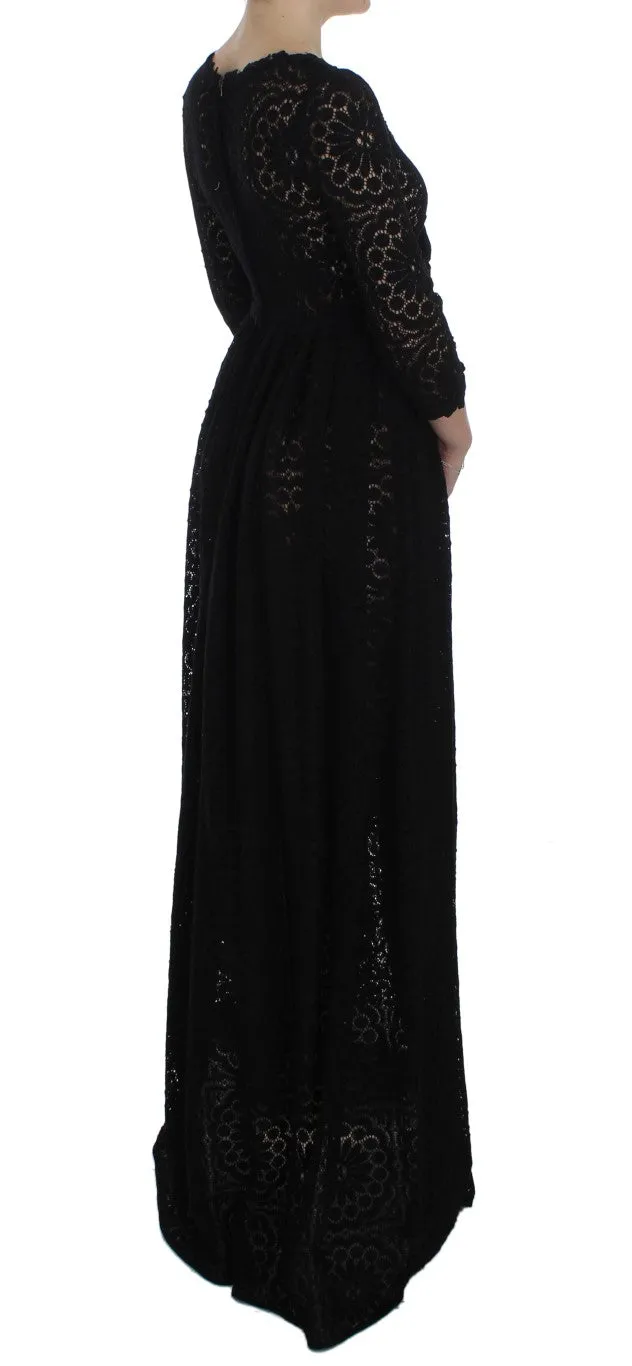 Elegant Floral Ricamo Maxi Dress sold by Louxly product image thumbnail 4
