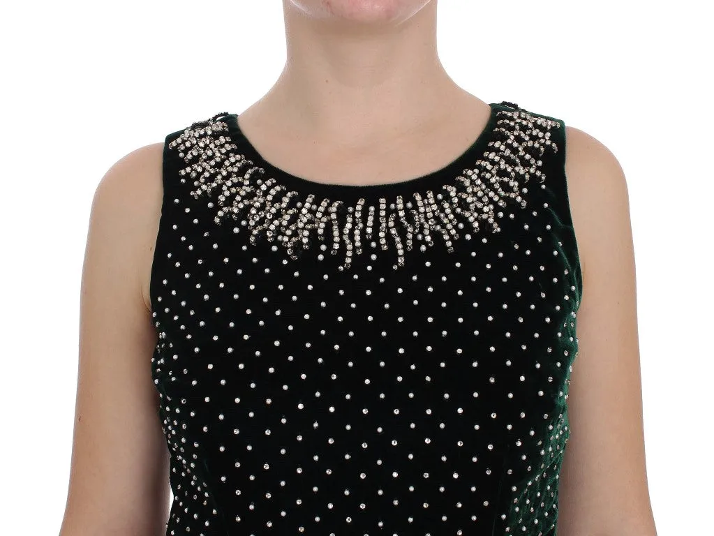 Enchanted Emerald Velvet Crystal Maxi Dress sold by Louxly product image thumbnail 5