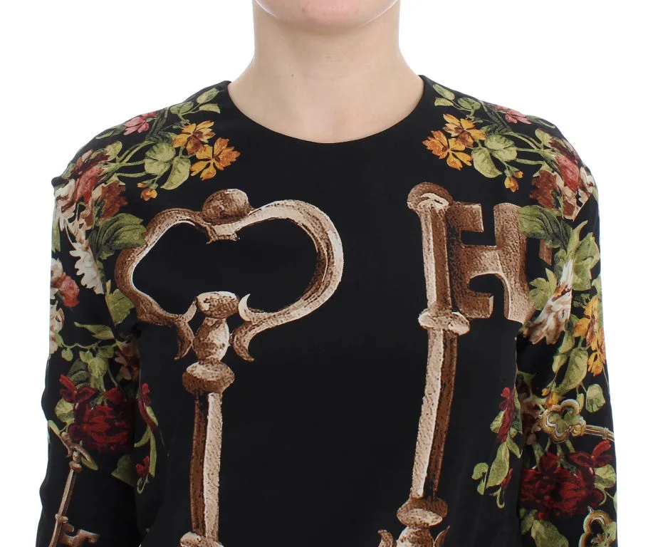 Elegant Medieval Print Silk Blouse sold by Louxly product image thumbnail 5