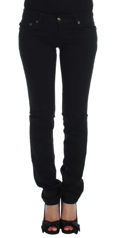 Chic Slim Skinny Black Jeans made by Louxly
