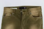 Green Slim Fit Cotton Stretch Jeans sold by Louxly