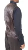 Elegant Brown Striped Wool Dress Vest sold by Louxly