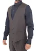 Elegant Brown Striped Wool Dress Vest sold by Louxly