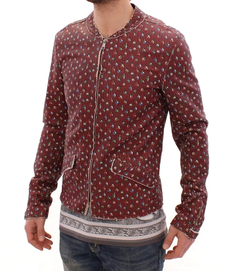 Exclusive Boxer Print Bordeaux Leather Jacket sold by Louxly product image thumbnail 2