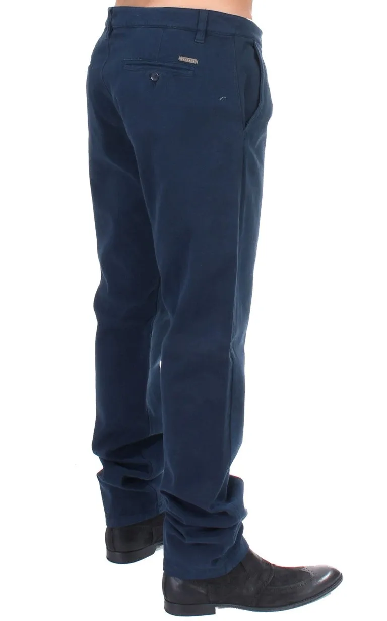 Elegant Blue Cotton Stretch Chinos sold by Louxly product image thumbnail 2