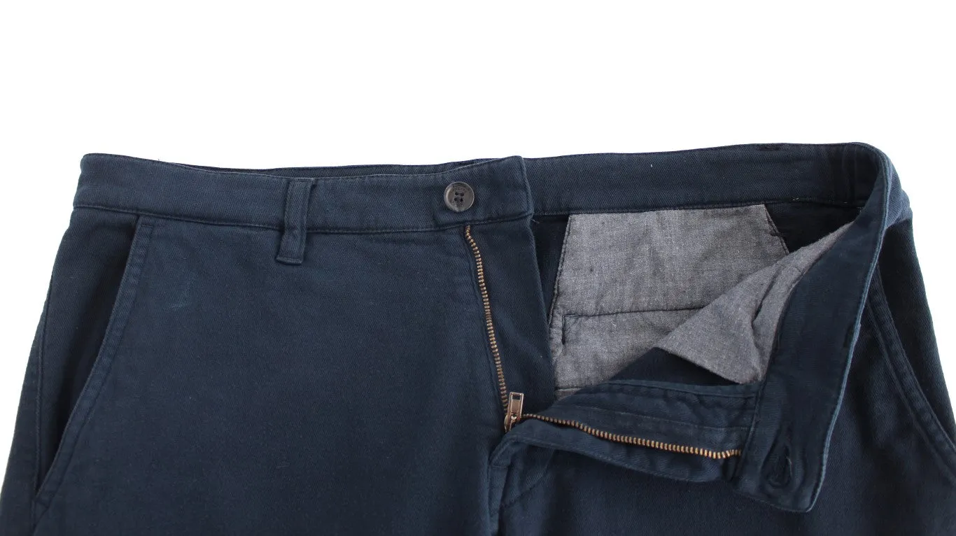 Elegant Blue Cotton Stretch Chinos sold by Louxly product image thumbnail 3