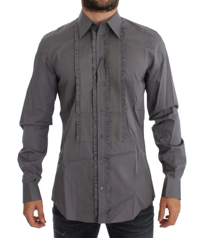 Elegant Slim Fit Cotton Dress Shirt sold by Louxly