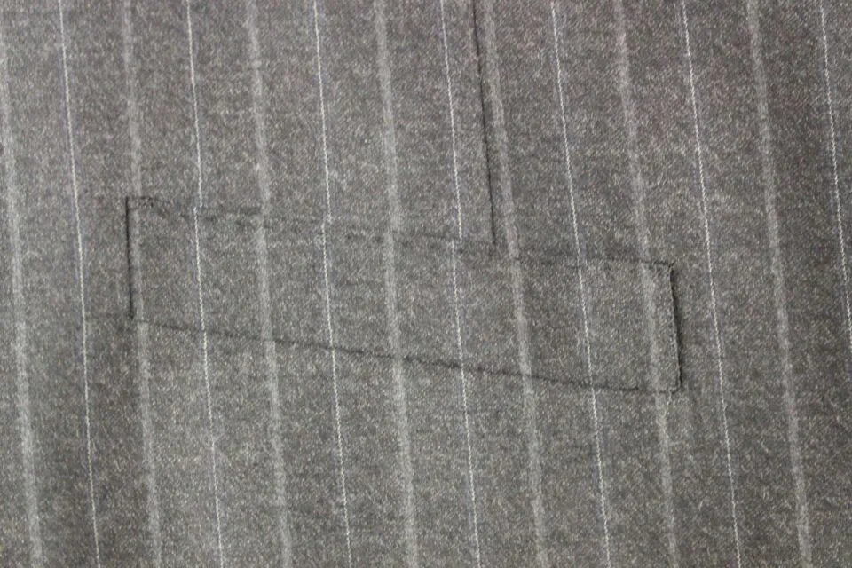 Elegant Gray Striped Dress Vest sold by Louxly product image thumbnail 5