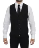Elegant Black Wool Dress Vest sold by Louxly