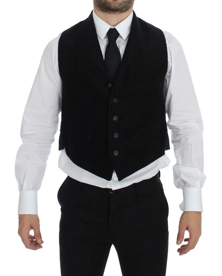 Elegant Black Manchester Dress Vest sold by Louxly