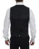 Elegant Black Striped Wool Dress Vest sold by Louxly