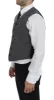 Elegant Single Breasted Gray Dress Vest sold by Louxly