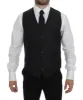 Elegant Gray Wool Blend Dress Vest sold by Louxly