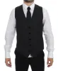 Elegant Gray Wool Dress Vest sold by Louxly