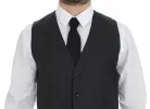 Elegant Gray Wool Formal Vest sold by Louxly