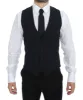 Elegant Blue Wool Dress Vest sold by Louxly