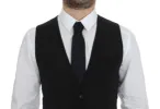 Elegant Black Wool Dress Vest sold by Louxly