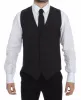 Classic Gray Wool Blend Dress Vest sold by Louxly