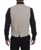 Elegant Beige Cotton Dress Vest – Slim Fit sold by Louxly
