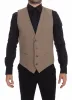Elegant Beige Cotton Dress Vest – Slim Fit sold by Louxly