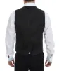 Elegant Silk-Wool Black Dress Vest sold by Louxly