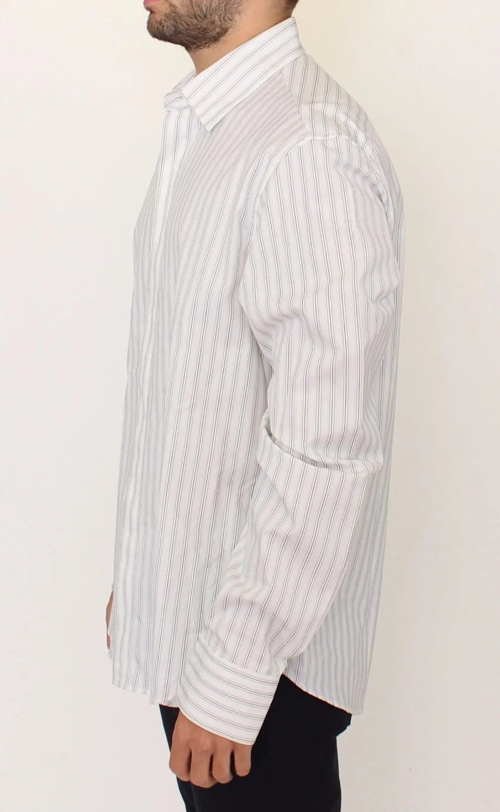 Elegant Striped Cotton Casual Shirt sold by Louxly product image thumbnail 2