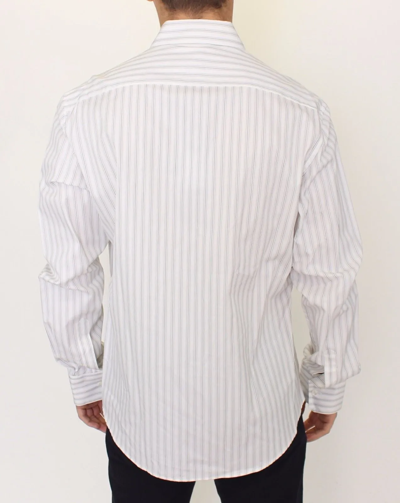 Elegant Striped Cotton Casual Shirt sold by Louxly product image thumbnail 3